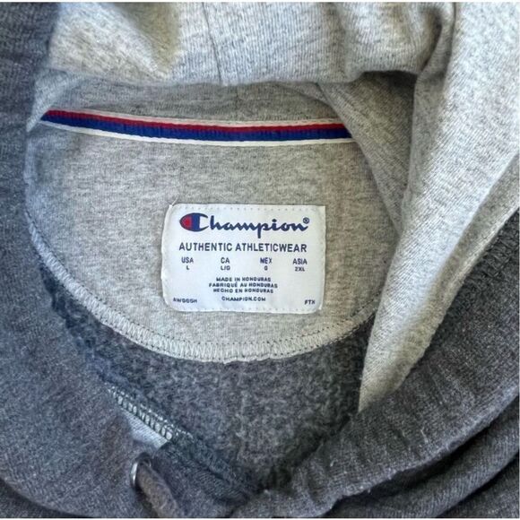 Champion Powerblend Pullover Grey Hoodie Size Large Men’s - Picture 6 of 14